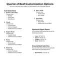 100% Grass Fed, Beef Quarter (1/4) - Local Pastures