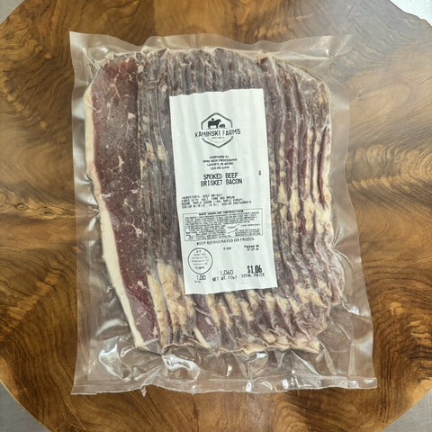 Grass Fed Grain Finished, Brisket Bacon (Smoked)