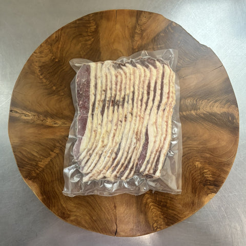 Grass Fed Grain Finished, Brisket Bacon (Smoked)