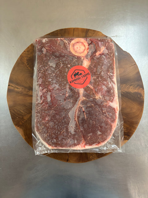 Grass Fed Grain Finished, Round Steak (Bone-In)